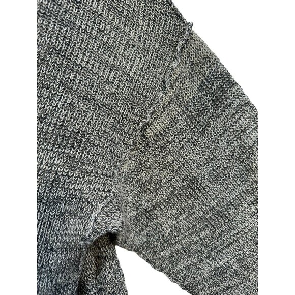 Free People Womens Oversized Knit Sweater  L Gray Linen Blend - Picture 3 of 12